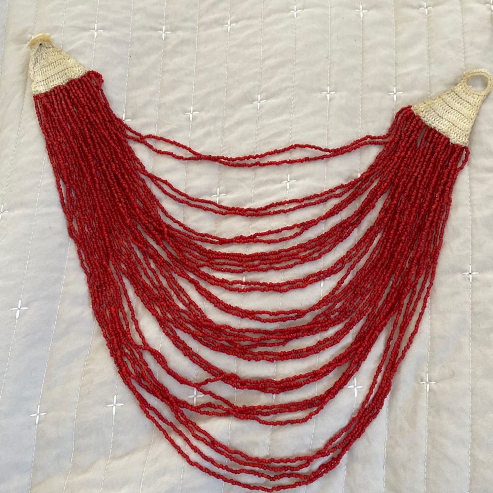 Red beads necklace